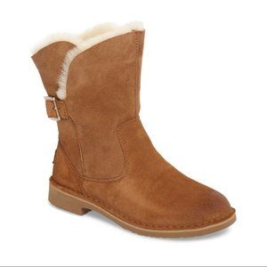 UGG Jannika Suede Sheepskin Cuffable Boots